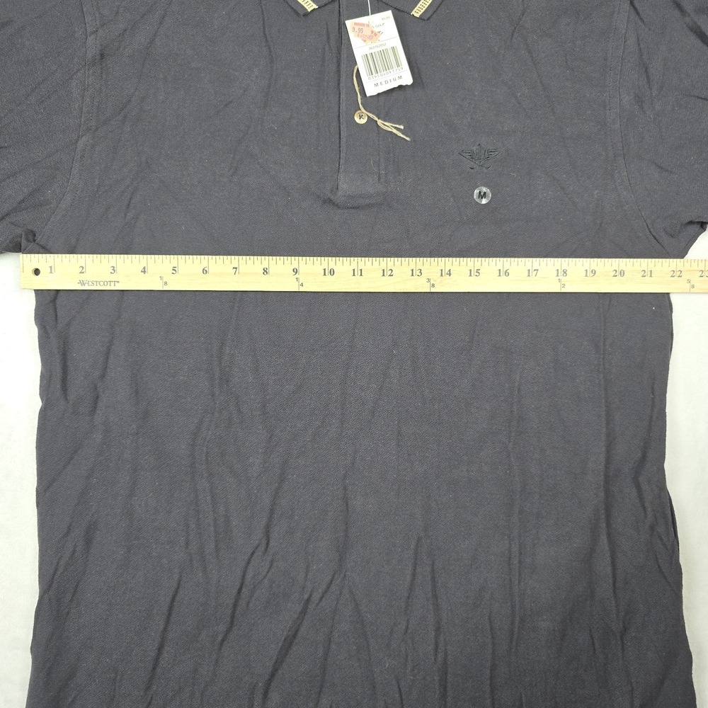 Dockers Golf Men's‎ Size Medium Short Sleeve Black Polo Shirt Logo New - Picture 5 of 7